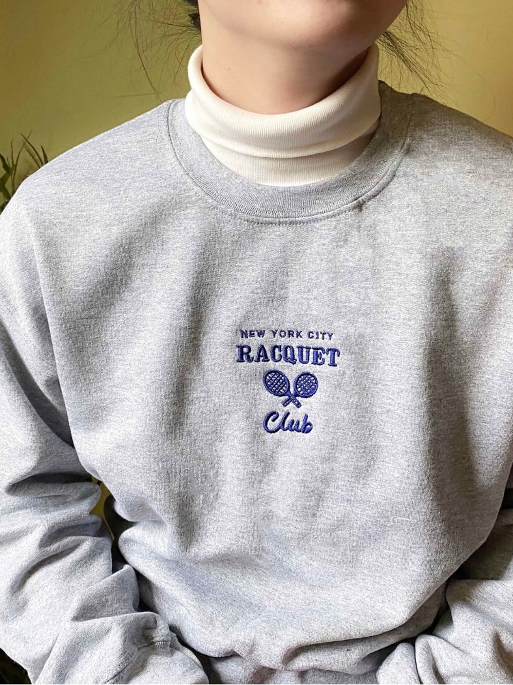 New York City Racquet Club Embroidered sweatshirt - Gray/Blue